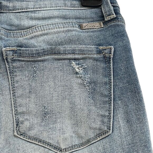 KanCan SZ 5/26 Skinny Jeans Low-Rise Distressed Whiskered Stretch Zip-Fly Blue - Picture 7 of 12
